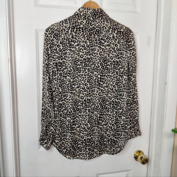 Equipment Reese Leopard Print Button Down Shirt Size XS - Picture 13 of 15